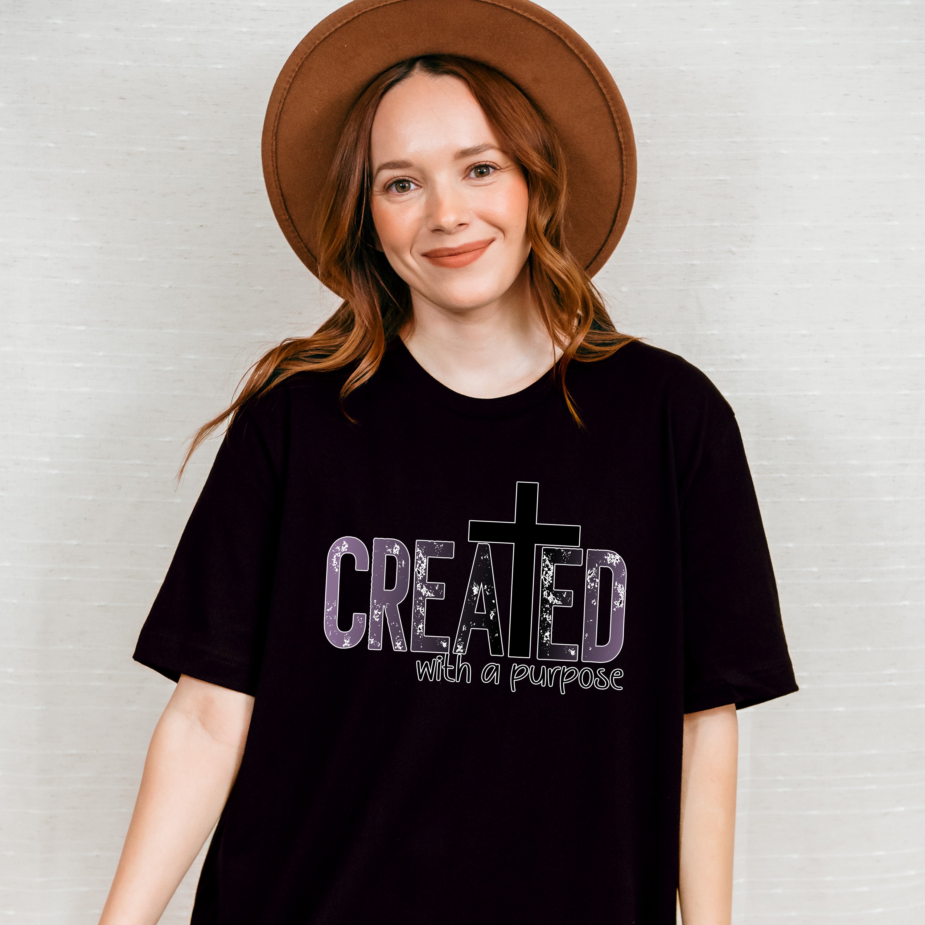 Created With A Purpose - Christianity Unisex Crewneck T-Shirt Sweatshirt Hoodie