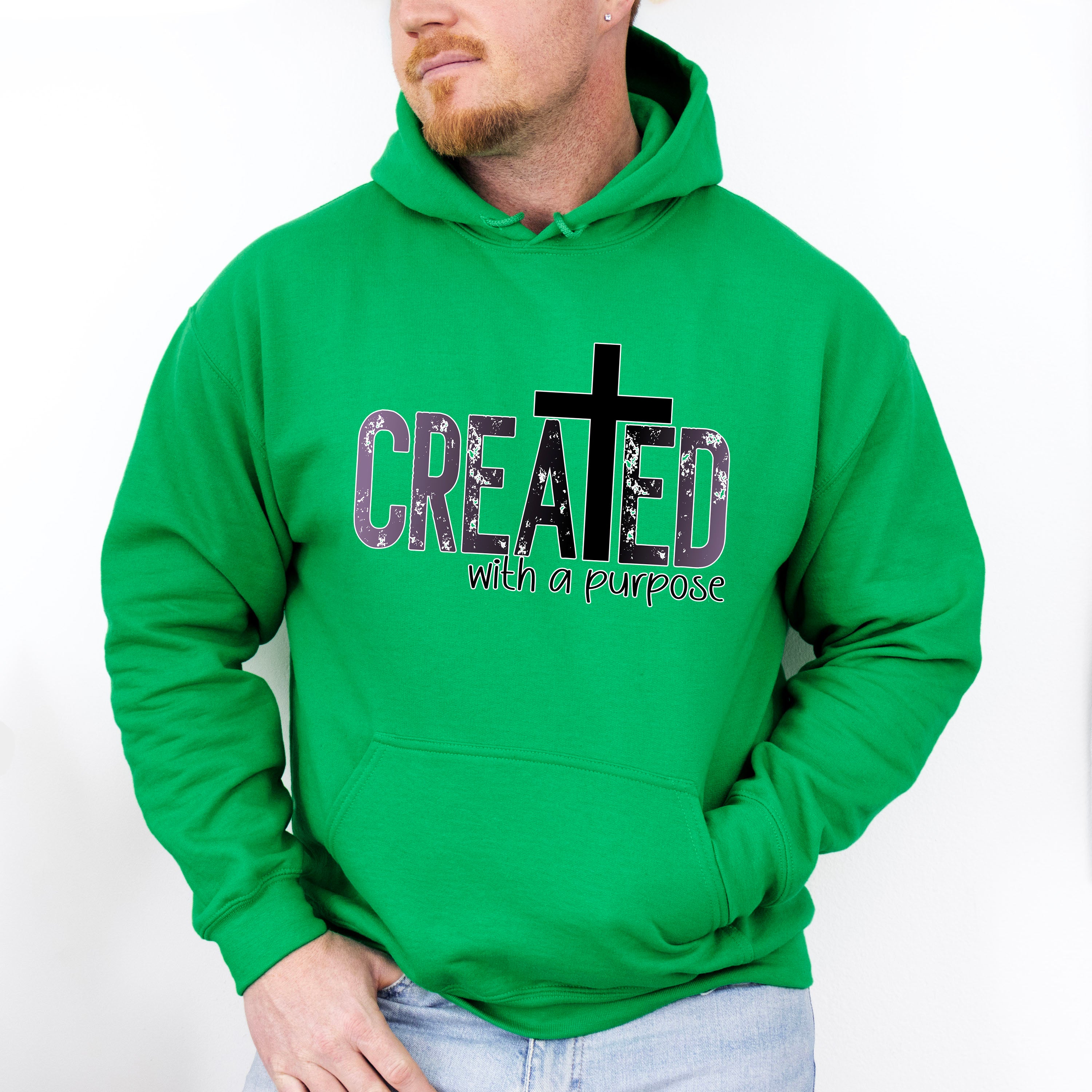 Created With A Purpose - Christianity Unisex Crewneck T-Shirt Sweatshirt Hoodie