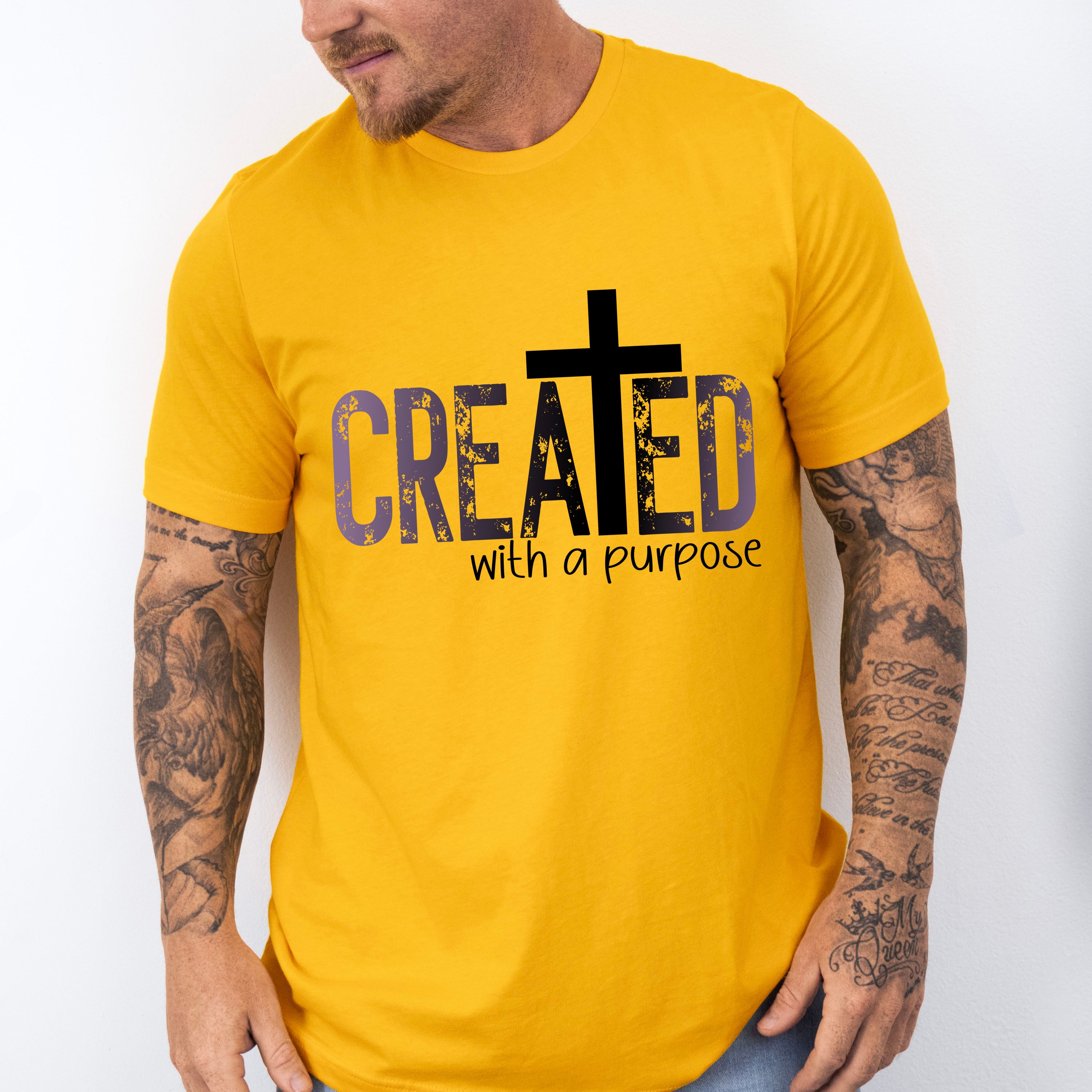 Created With A Purpose - Christianity Unisex Crewneck T-Shirt Sweatshirt Hoodie