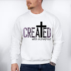 Created With A Purpose - Christianity Unisex Crewneck T-Shirt Sweatshirt Hoodie