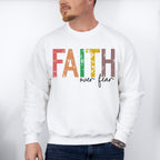 Faith Over Fear Colorful Design - Christianity Unisex Crewneck T-Shirt Sweatshirt Hoodie