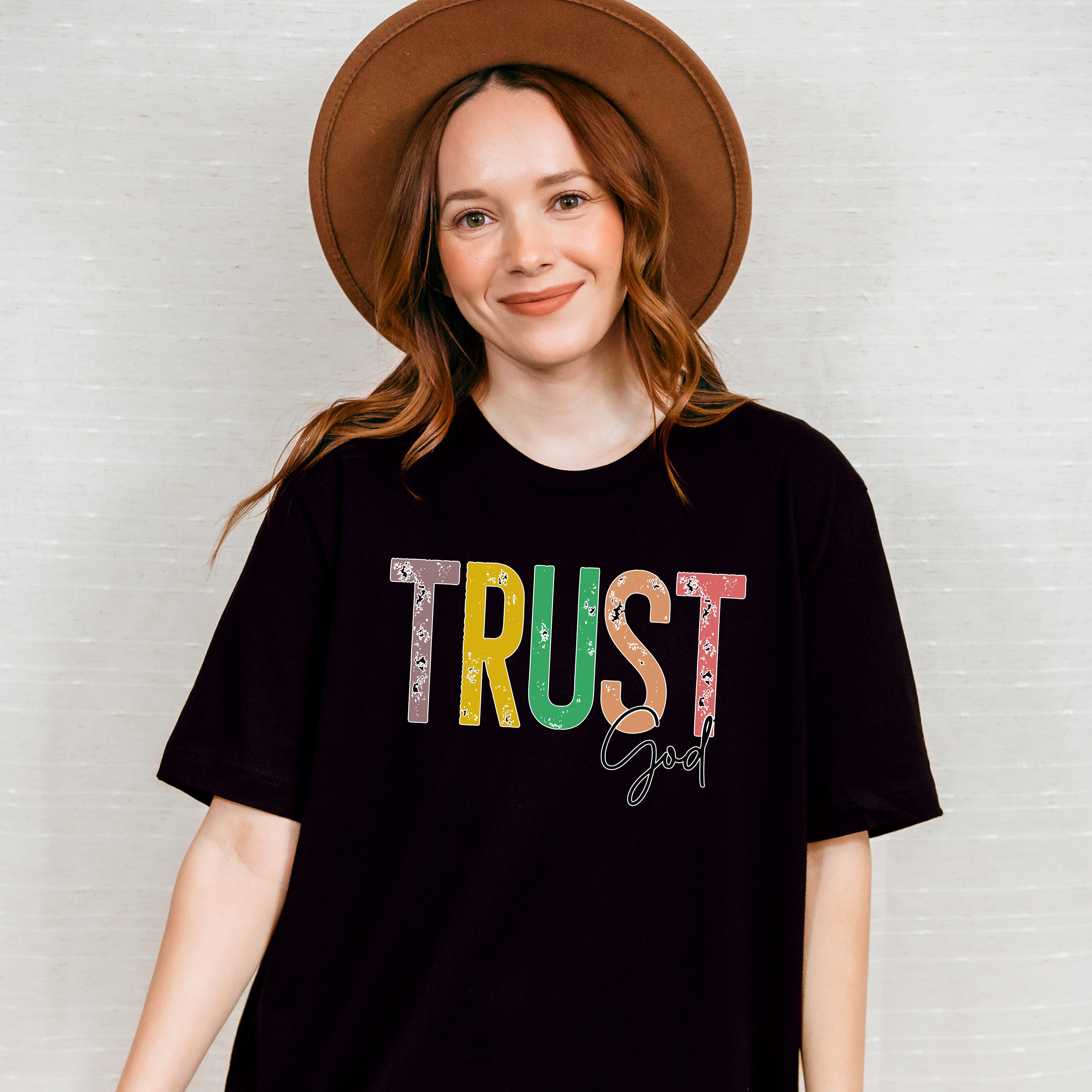 Trust God Colorful Design - Christianity Unisex Crewneck T-Shirt Sweatshirt Hoodie