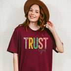 Trust God Colorful Design - Christianity Unisex Crewneck T-Shirt Sweatshirt Hoodie