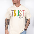 Trust God Colorful Design - Christianity Unisex Crewneck T-Shirt Sweatshirt Hoodie