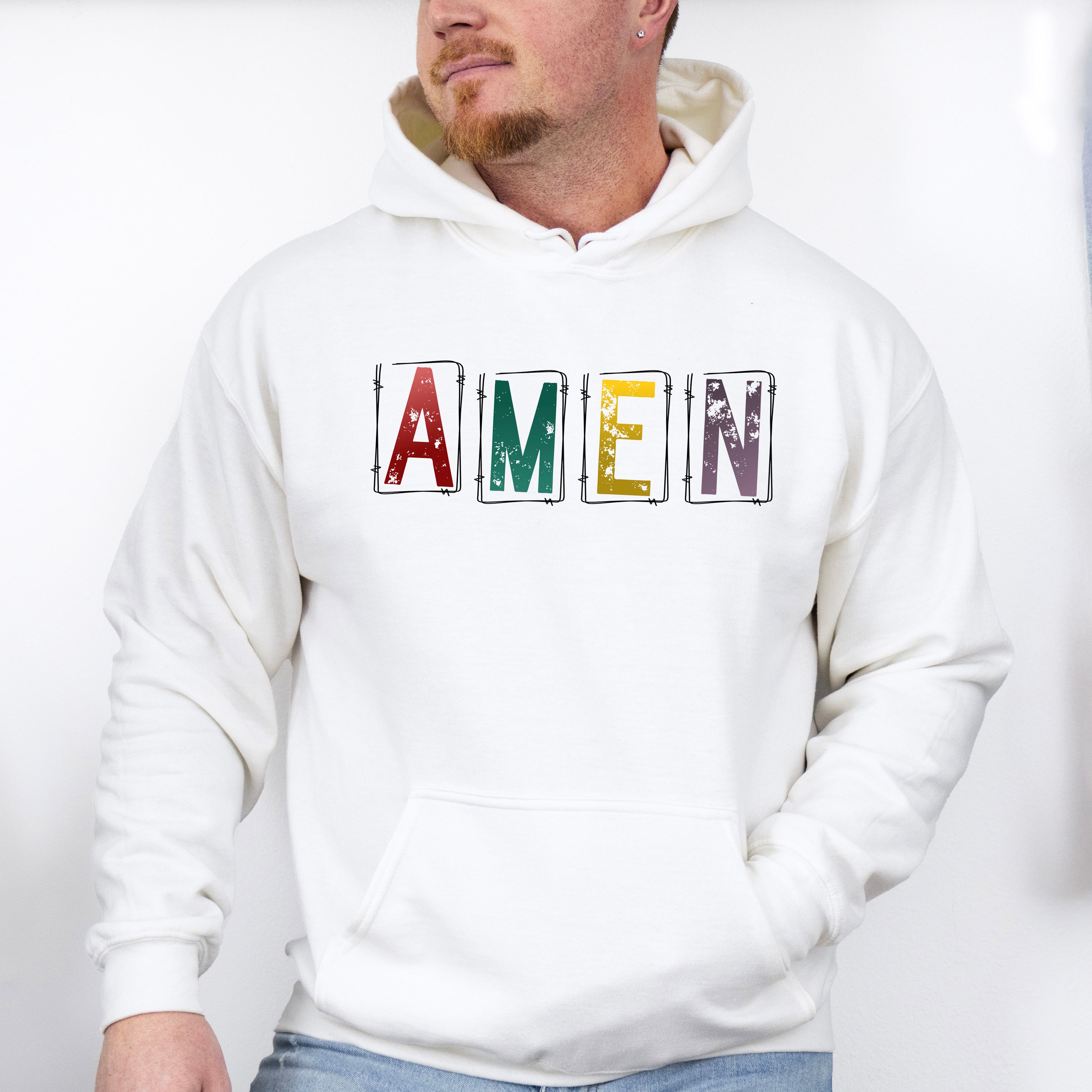Amen Colorful Design - Christianity Unisex Crewneck T-Shirt Sweatshirt Hoodie