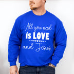 All You Need Is Love And Jesus - Christianity Unisex Crewneck T-Shirt Sweatshirt Hoodie