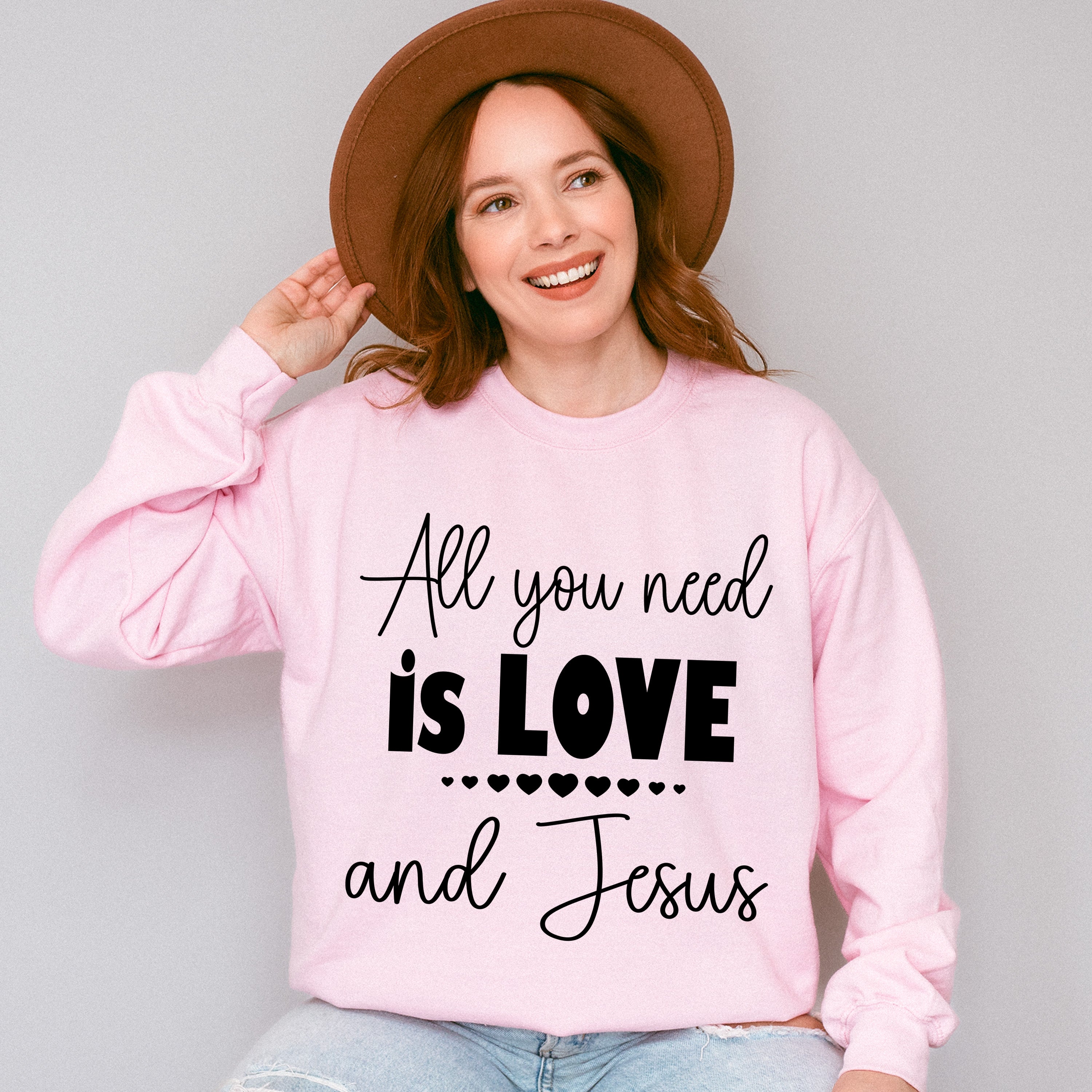 All You Need Is Love And Jesus - Christianity Unisex Crewneck T-Shirt Sweatshirt Hoodie