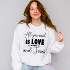 All You Need Is Love And Jesus - Christianity Unisex Crewneck T-Shirt Sweatshirt Hoodie