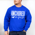 Anchored In Faith Design - Christianity Unisex Crewneck T-Shirt Sweatshirt Hoodie