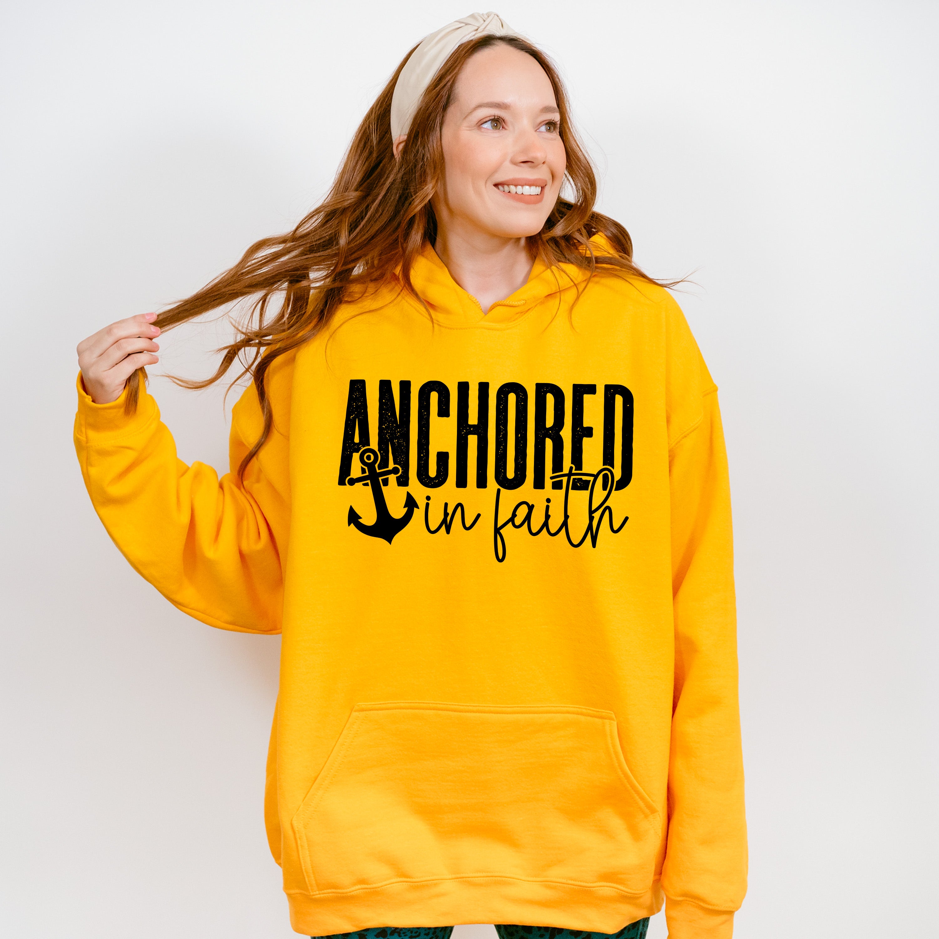 Anchored In Faith Design - Christianity Unisex Crewneck T-Shirt Sweatshirt Hoodie