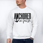 Anchored In Faith Design - Christianity Unisex Crewneck T-Shirt Sweatshirt Hoodie