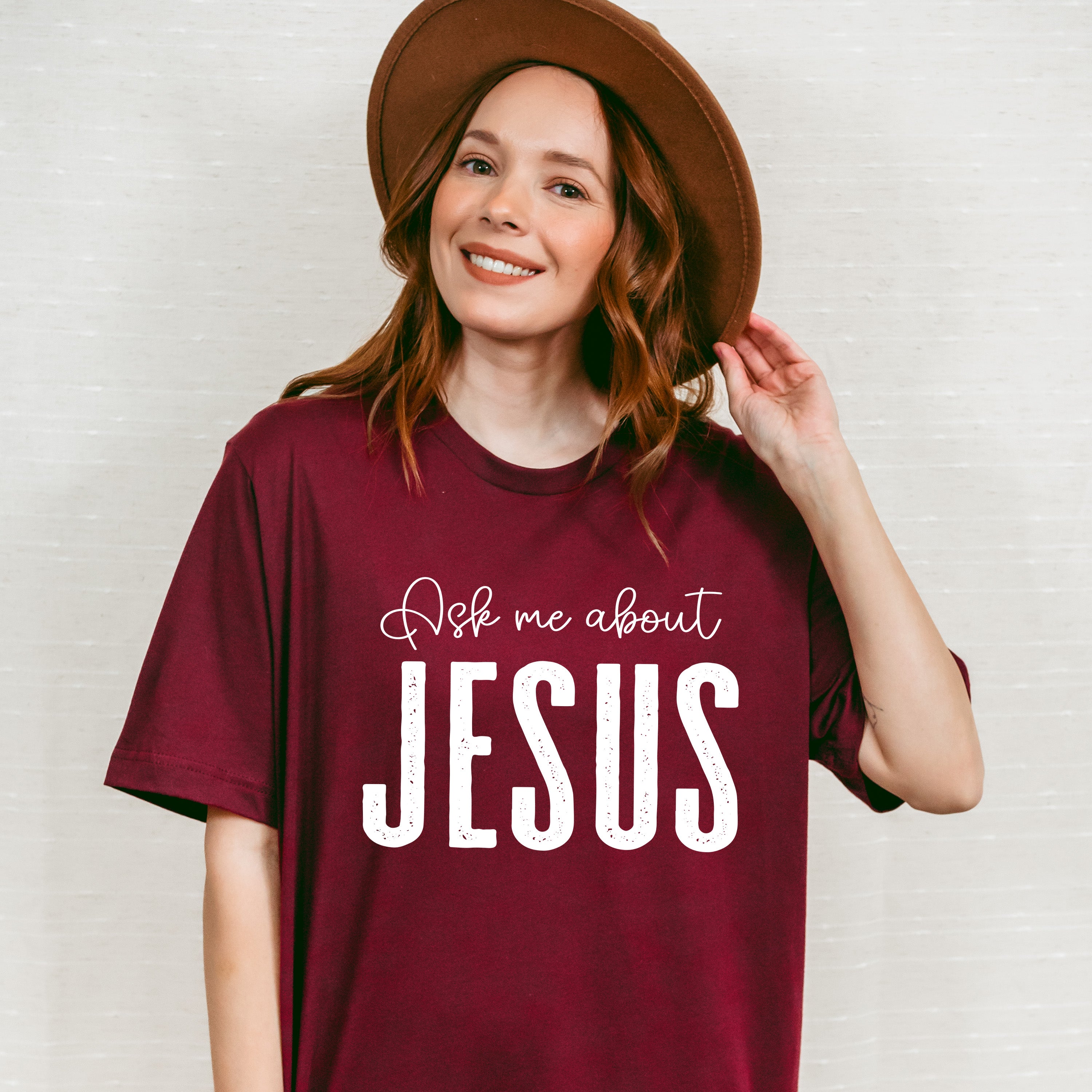 Ask Me About Jesus - Christianity Unisex Crewneck T-Shirt Sweatshirt Hoodie