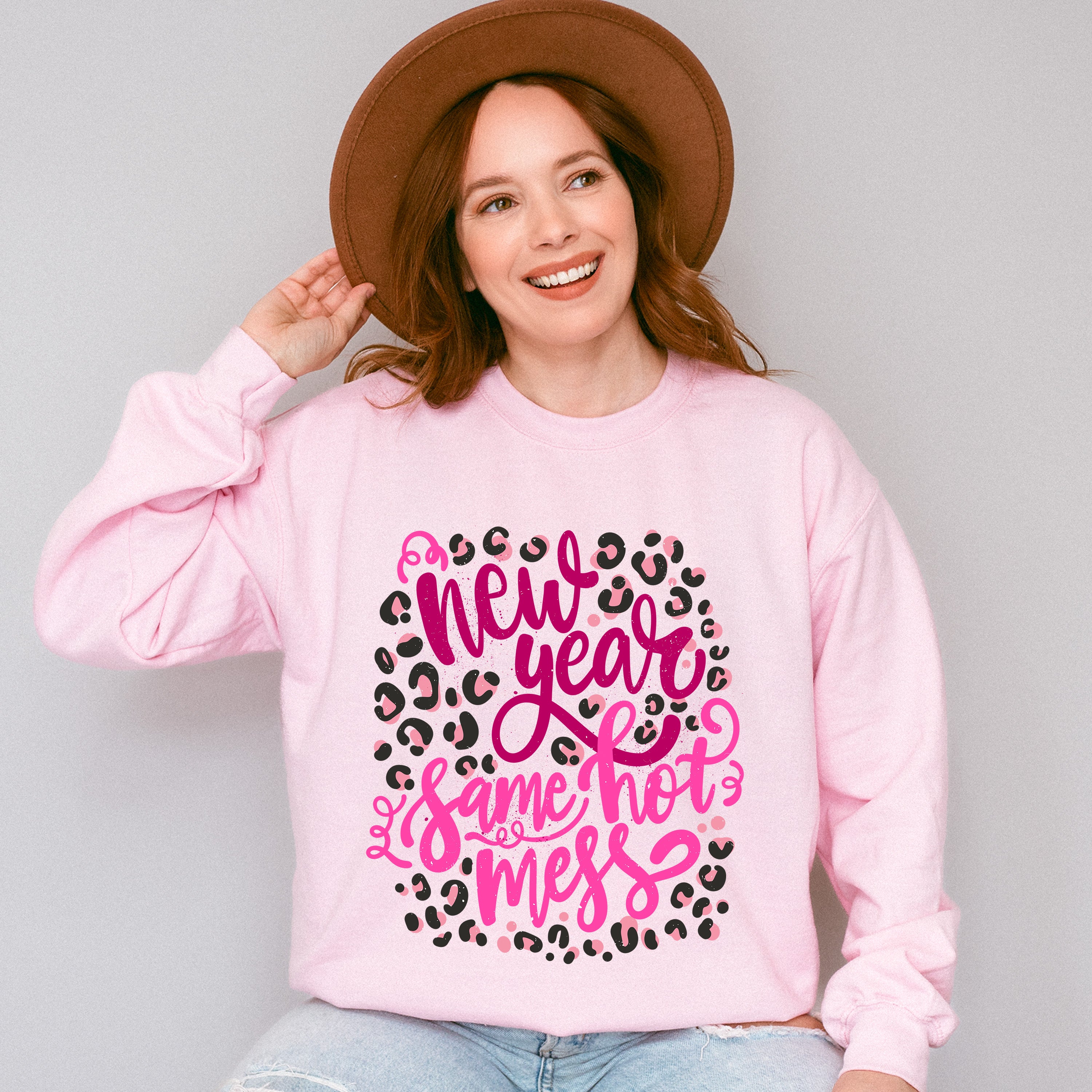 New Year Same Hot Mess - New Years Unisex Crewneck T-Shirt Sweatshirt Hoodie