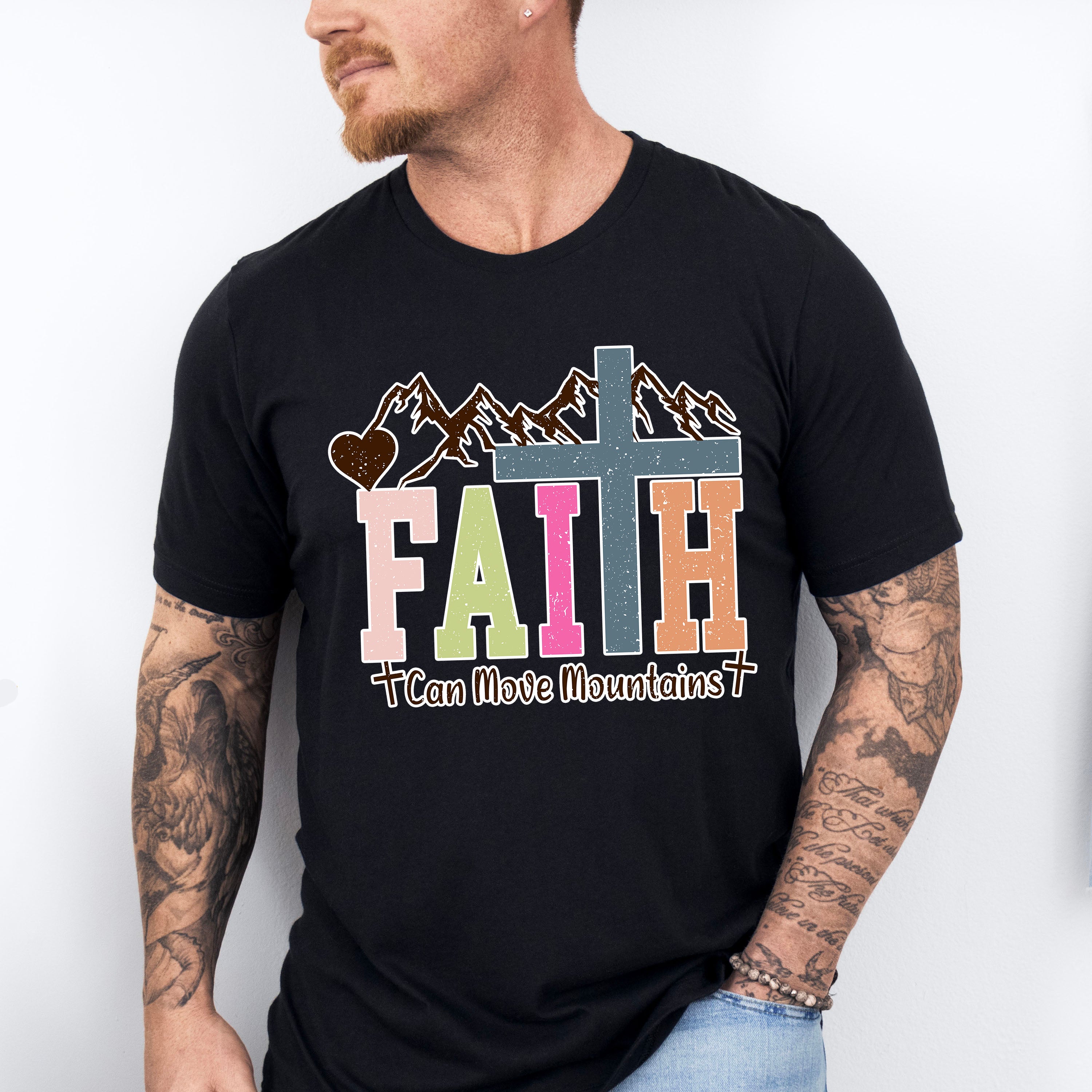 Faith Can Move Mountains - Christianity Unisex Crewneck T-Shirt Sweatshirt Hoodie
