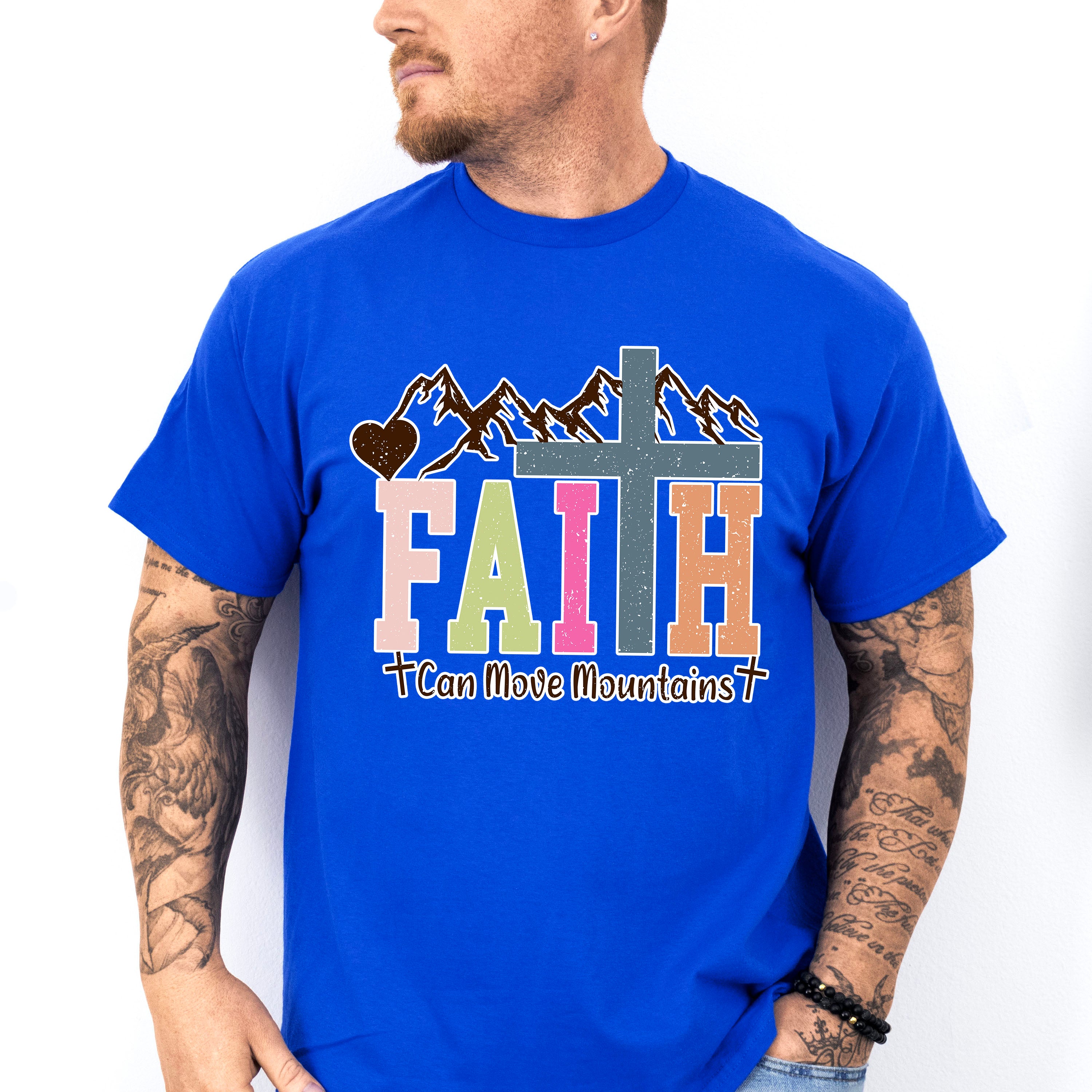 Faith Can Move Mountains - Christianity Unisex Crewneck T-Shirt Sweatshirt Hoodie