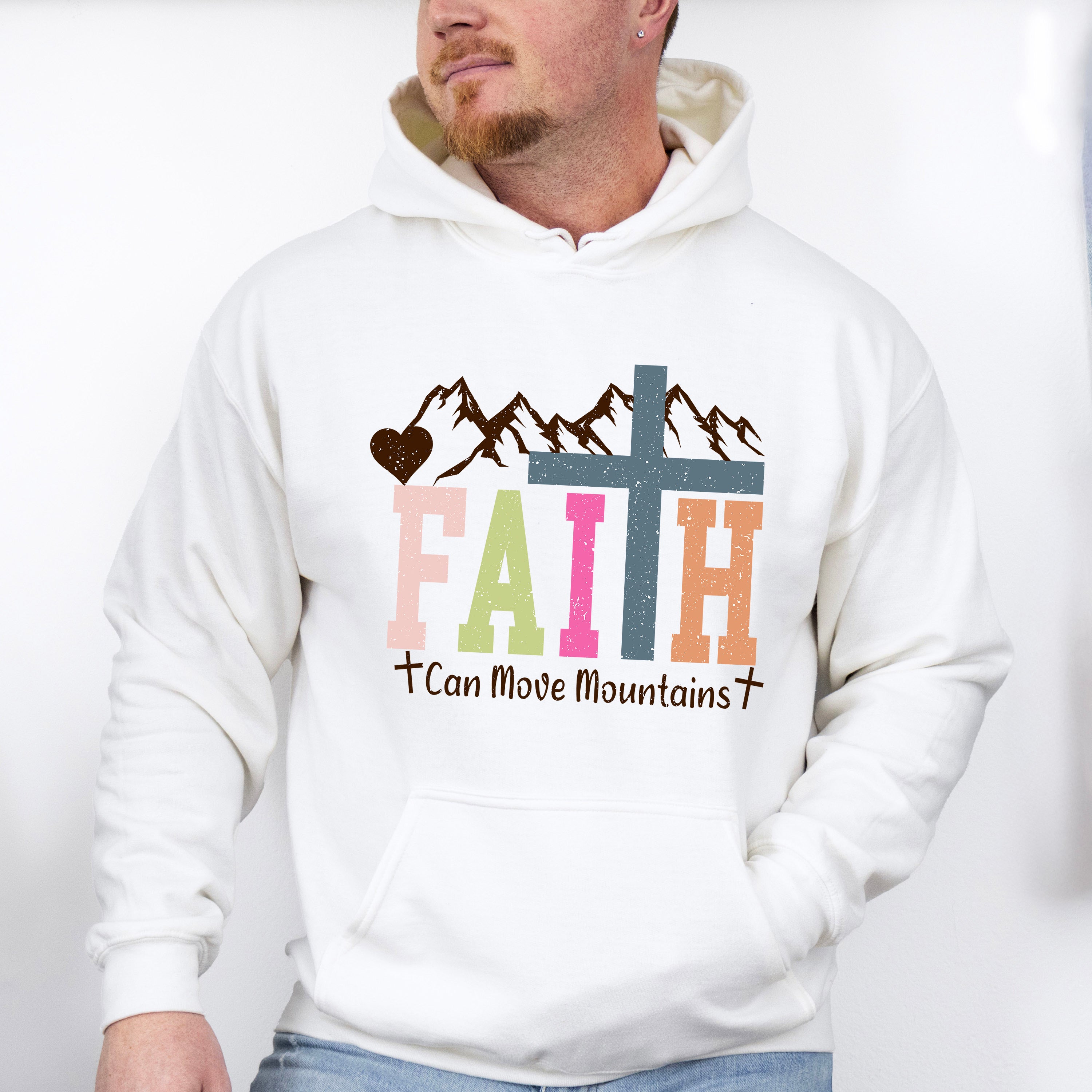 Faith Can Move Mountains - Christianity Unisex Crewneck T-Shirt Sweatshirt Hoodie