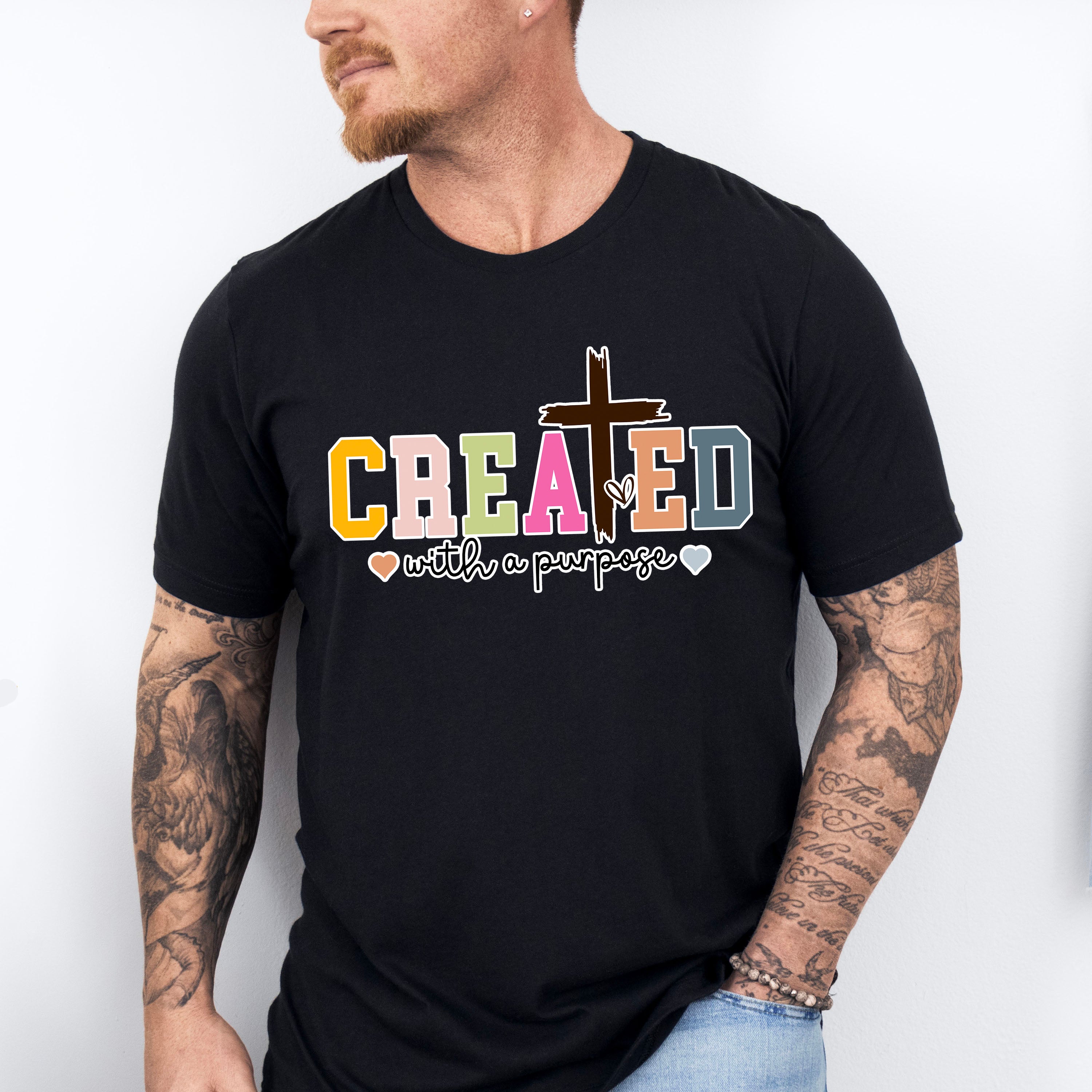 Created With A Purpose - Christianity Unisex Crewneck T-Shirt Sweatshirt Hoodie