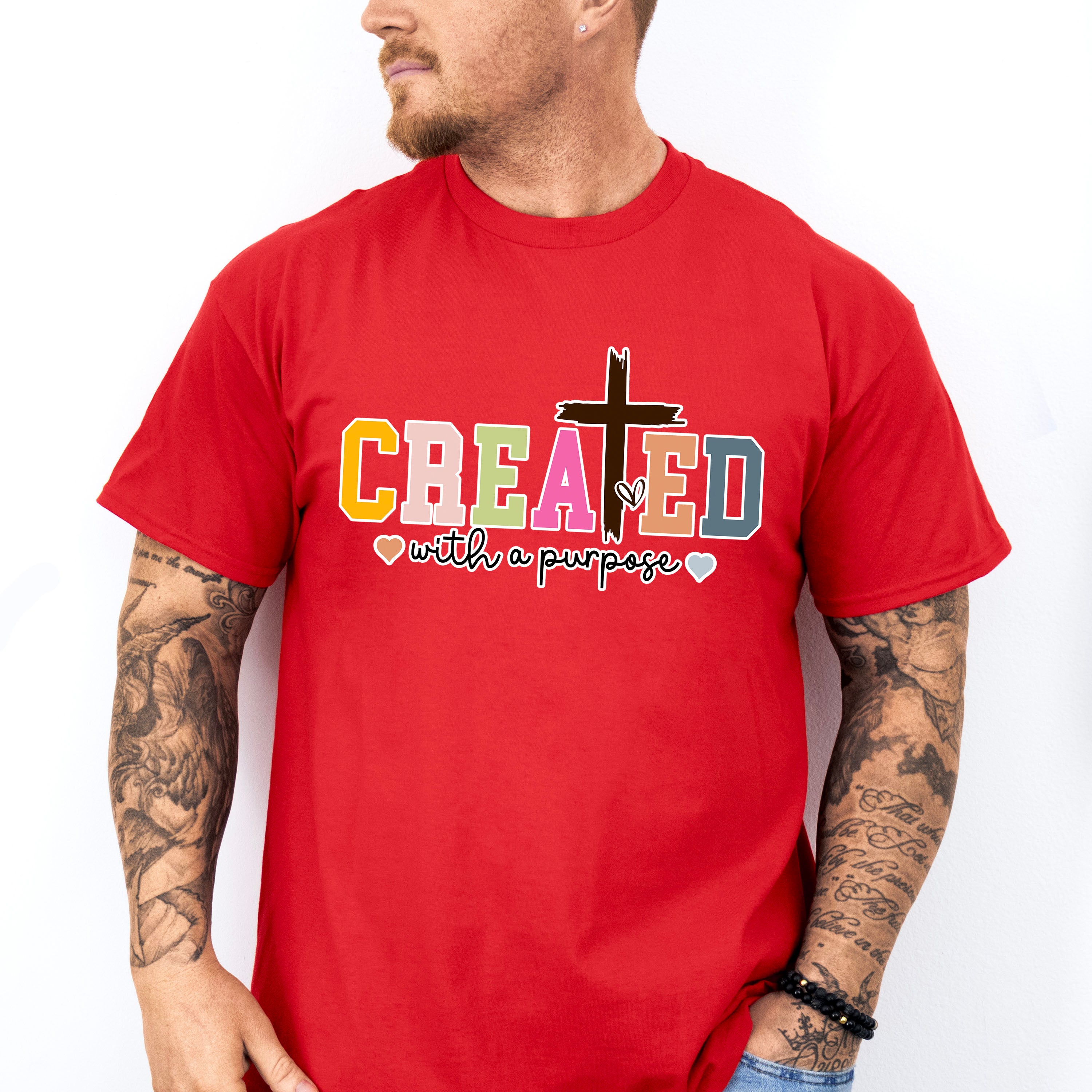 Created With A Purpose - Christianity Unisex Crewneck T-Shirt Sweatshirt Hoodie