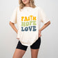 Faith Love Hope - Christianity Unisex Crewneck T-Shirt Sweatshirt Hoodie