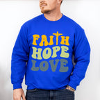 Faith Love Hope - Christianity Unisex Crewneck T-Shirt Sweatshirt Hoodie
