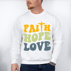 Faith Love Hope - Christianity Unisex Crewneck T-Shirt Sweatshirt Hoodie