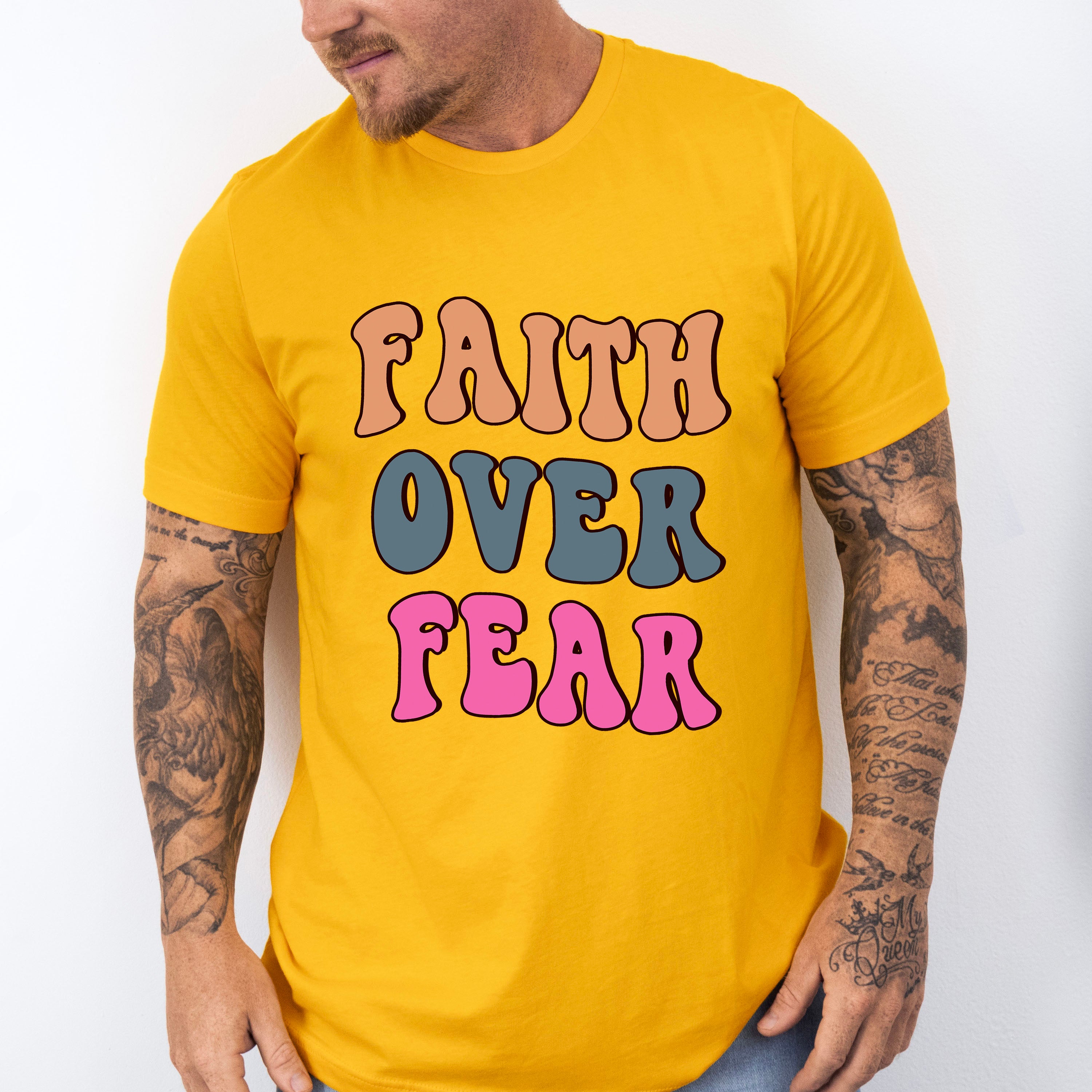 Faith Love Fear - Christianity Unisex Crewneck T-Shirt Sweatshirt Hoodie