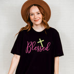 Blessed Cross Design - Christianity Unisex Crewneck T-Shirt Sweatshirt Hoodie