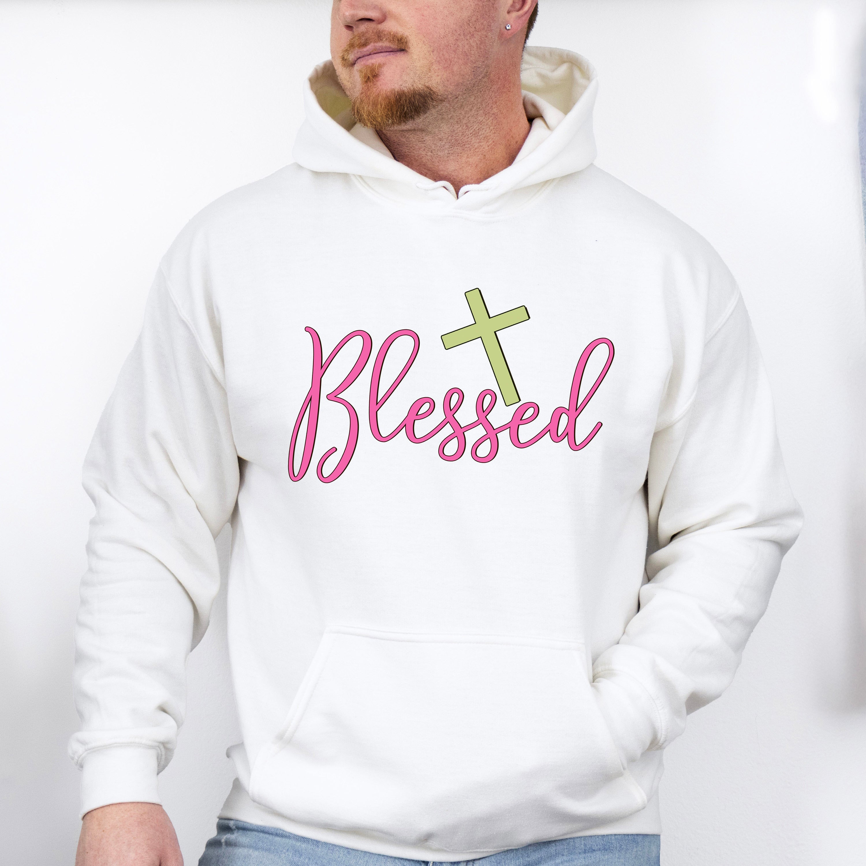 Blessed Cross Design - Christianity Unisex Crewneck T-Shirt Sweatshirt Hoodie