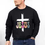 Jesus Cross Design - Christianity Unisex Crewneck T-Shirt Sweatshirt Hoodie