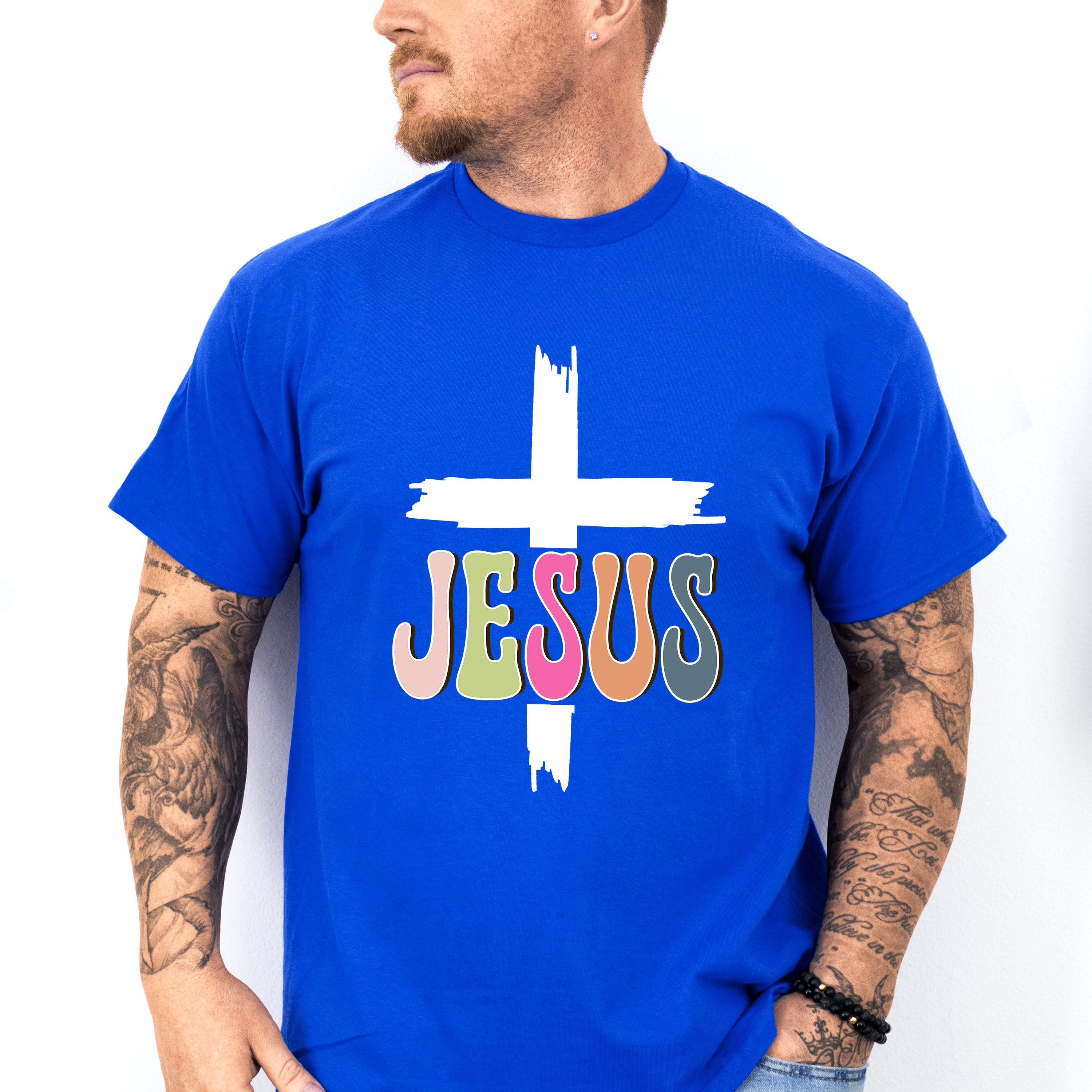 Jesus Cross Design - Christianity Unisex Crewneck T-Shirt Sweatshirt Hoodie