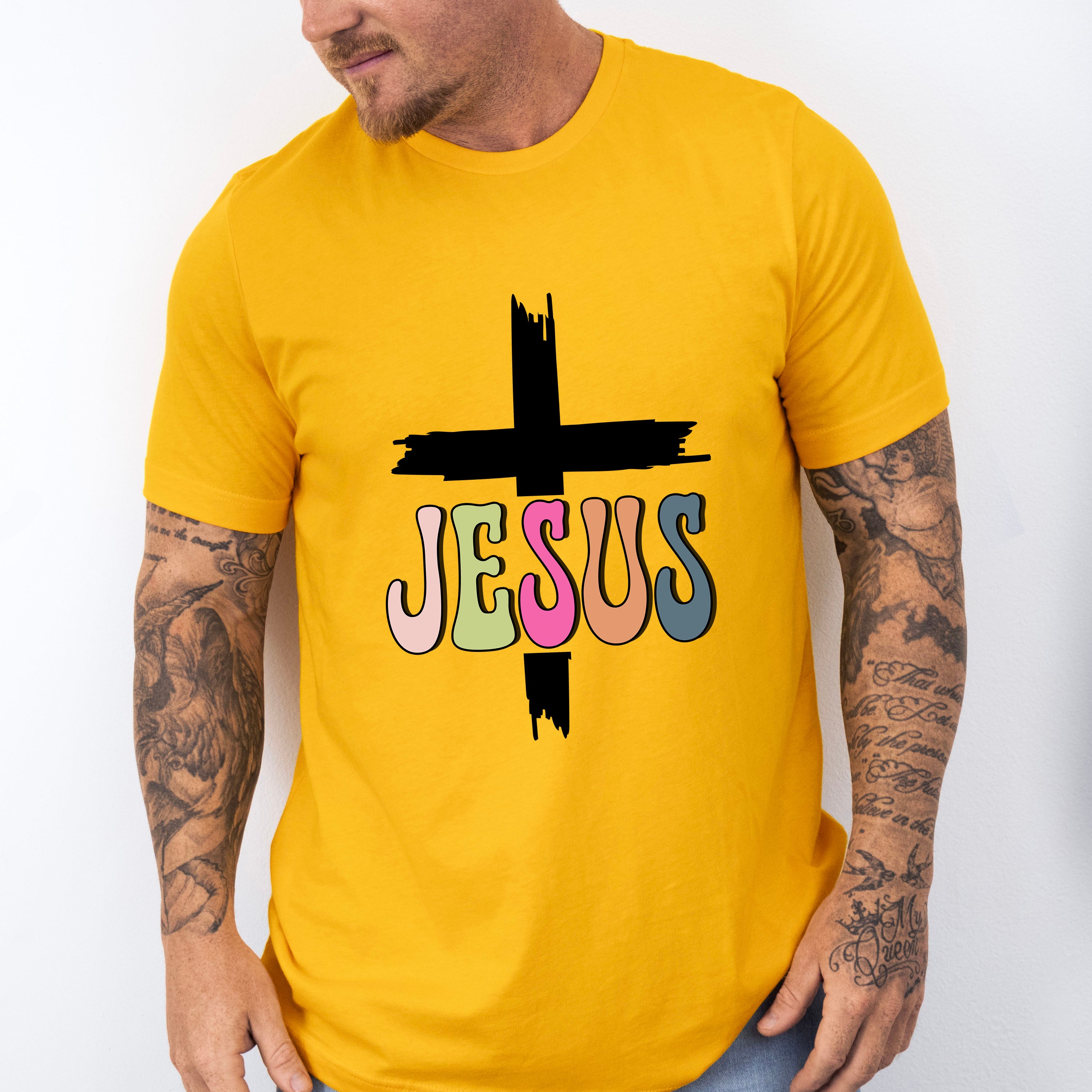 Jesus Cross Design - Christianity Unisex Crewneck T-Shirt Sweatshirt Hoodie
