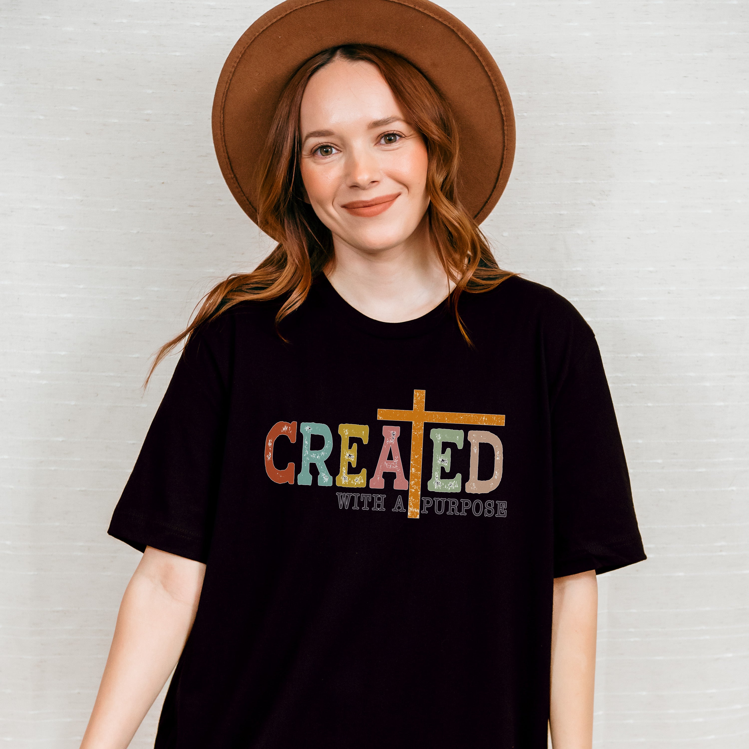 Created With A Purpose - Christianity Unisex Crewneck T-Shirt Sweatshirt Hoodie