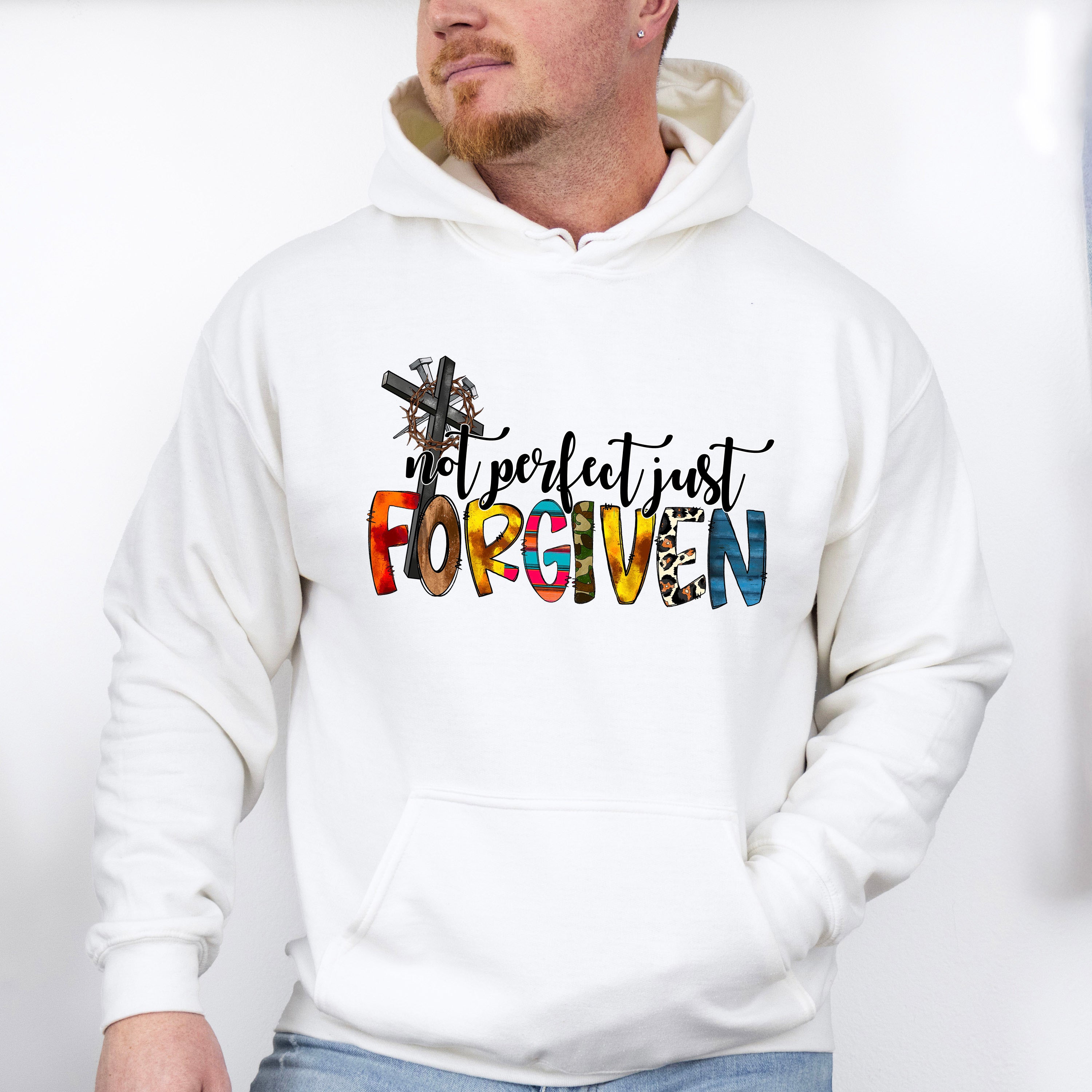 Not Perfect Just Forgiven - Christianity Unisex Crewneck T-Shirt Sweatshirt Hoodie
