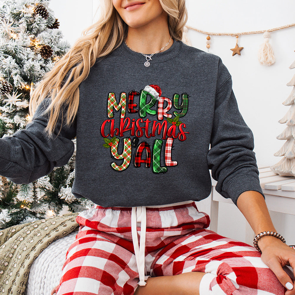 Merry Christmas Y'all - Christmas Unisex Crewneck T-Shirt Sweatshirt Hoodie