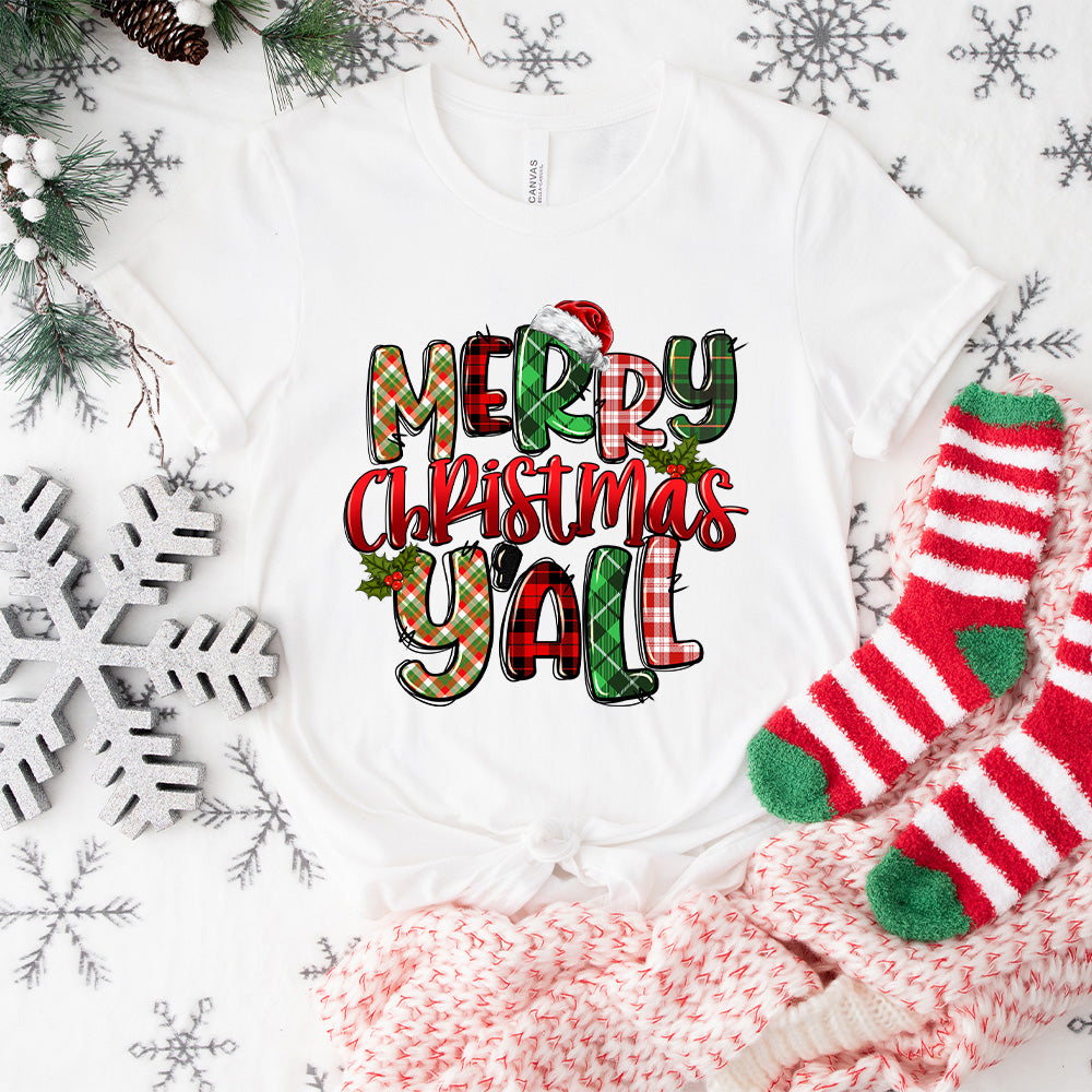Merry Christmas Y'all - Christmas Unisex Crewneck T-Shirt Sweatshirt Hoodie