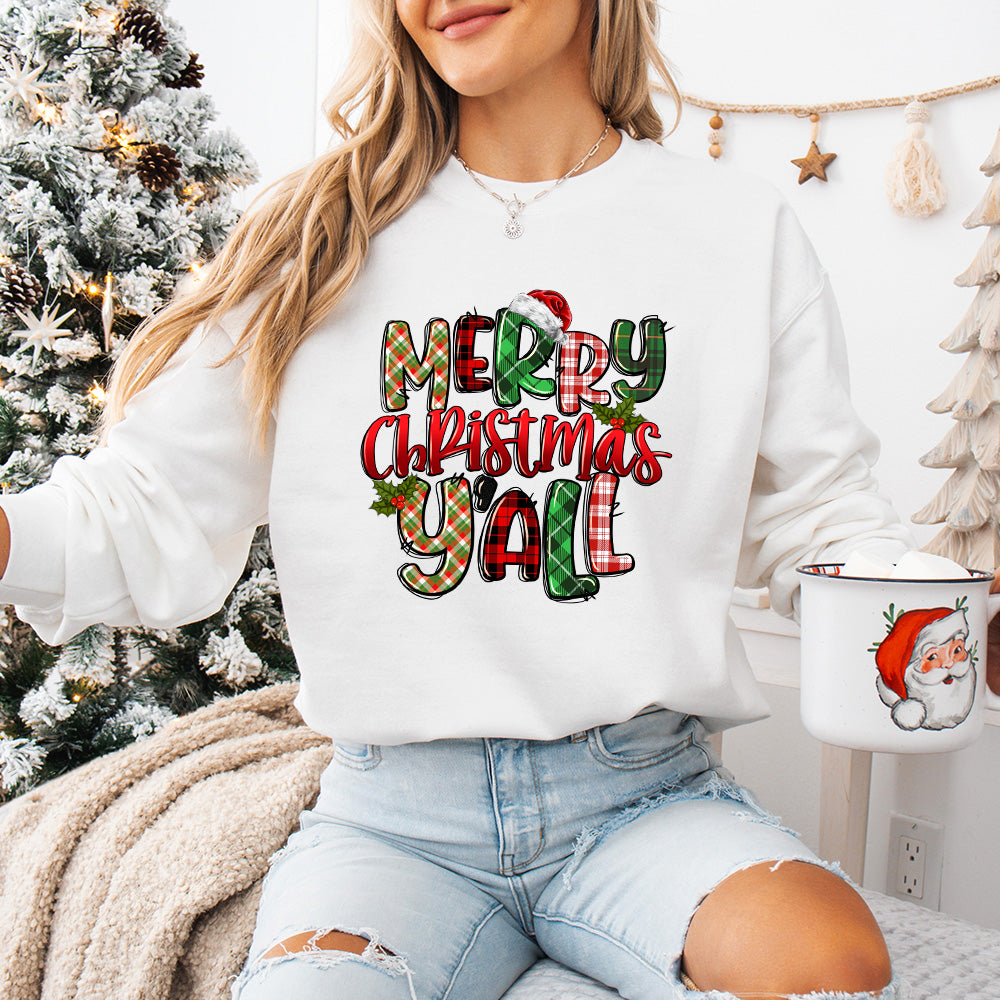 Merry Christmas Y'all - Christmas Unisex Crewneck T-Shirt Sweatshirt Hoodie