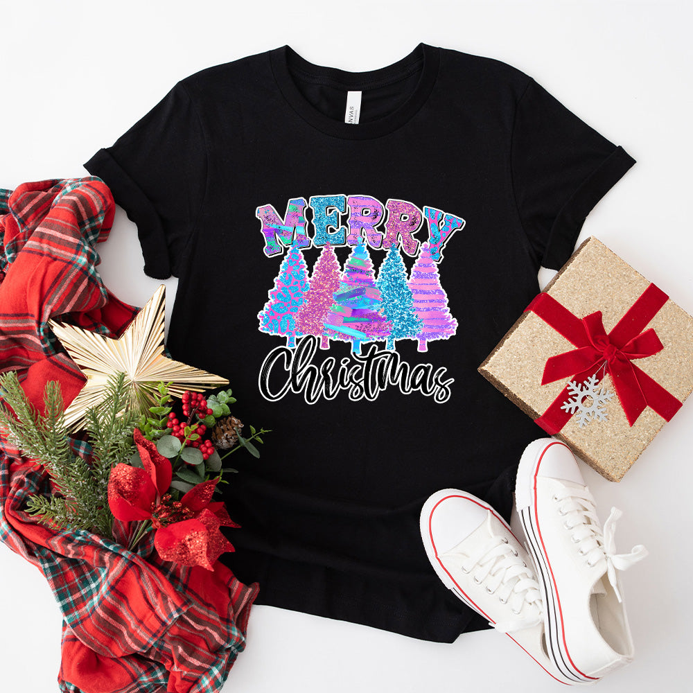 Merry Christmas Trees - Christmas Unisex Crewneck T-Shirt Sweatshirt Hoodie