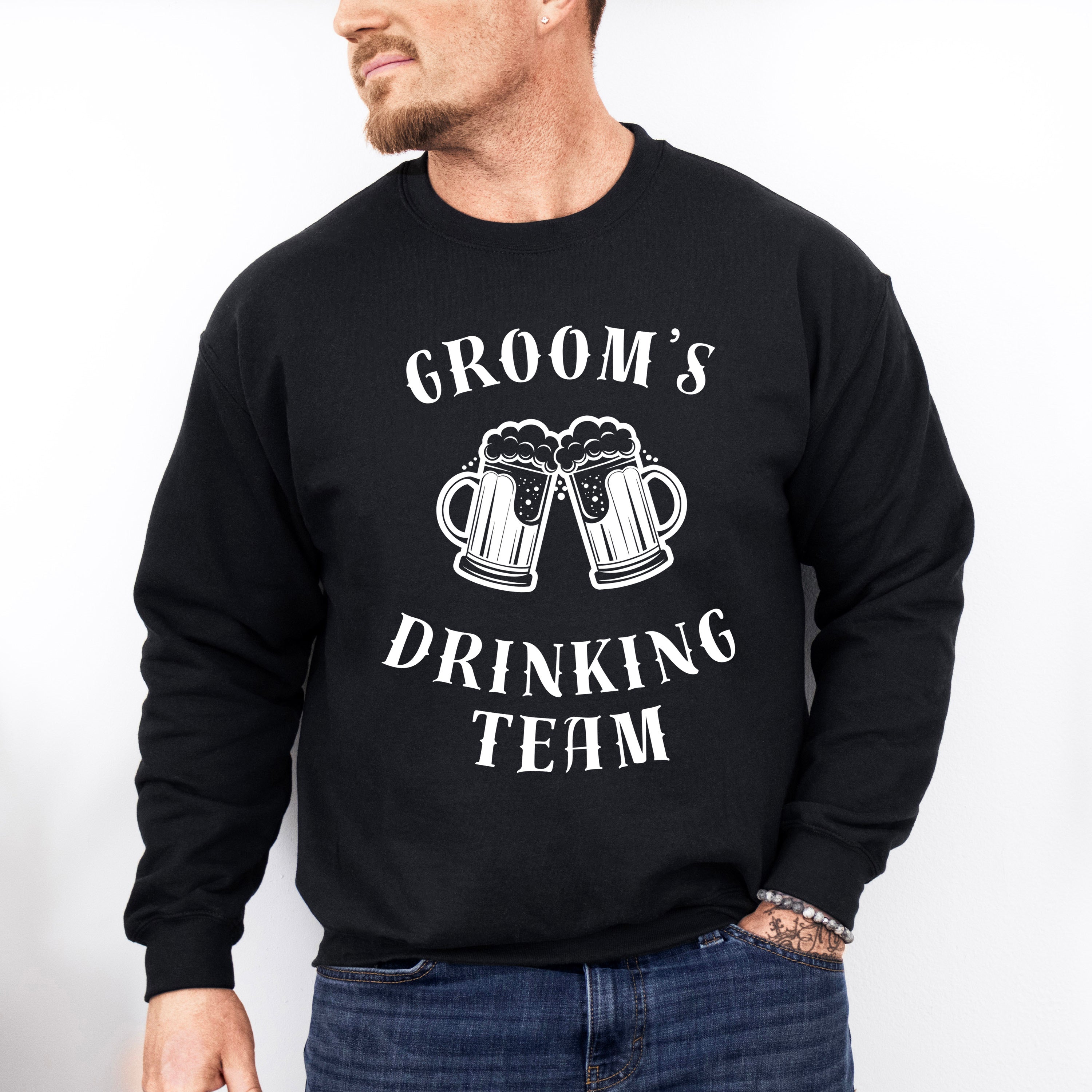 Groom's Drinking Team - Bachelor Unisex Crewneck T-Shirt Sweatshirt Hoodie