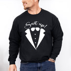 Suit Up Glasses Design - Bachelor Unisex Crewneck T-Shirt Sweatshirt Hoodie