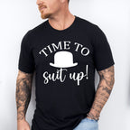 Time To Suit Up Hat Design - Bachelor Unisex Crewneck T-Shirt Sweatshirt Hoodie