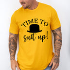 Time To Suit Up Hat Design - Bachelor Unisex Crewneck T-Shirt Sweatshirt Hoodie