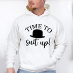 Time To Suit Up Hat Design - Bachelor Unisex Crewneck T-Shirt Sweatshirt Hoodie