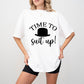 Time To Suit Up Hat Design - Bachelor Unisex Crewneck T-Shirt Sweatshirt Hoodie