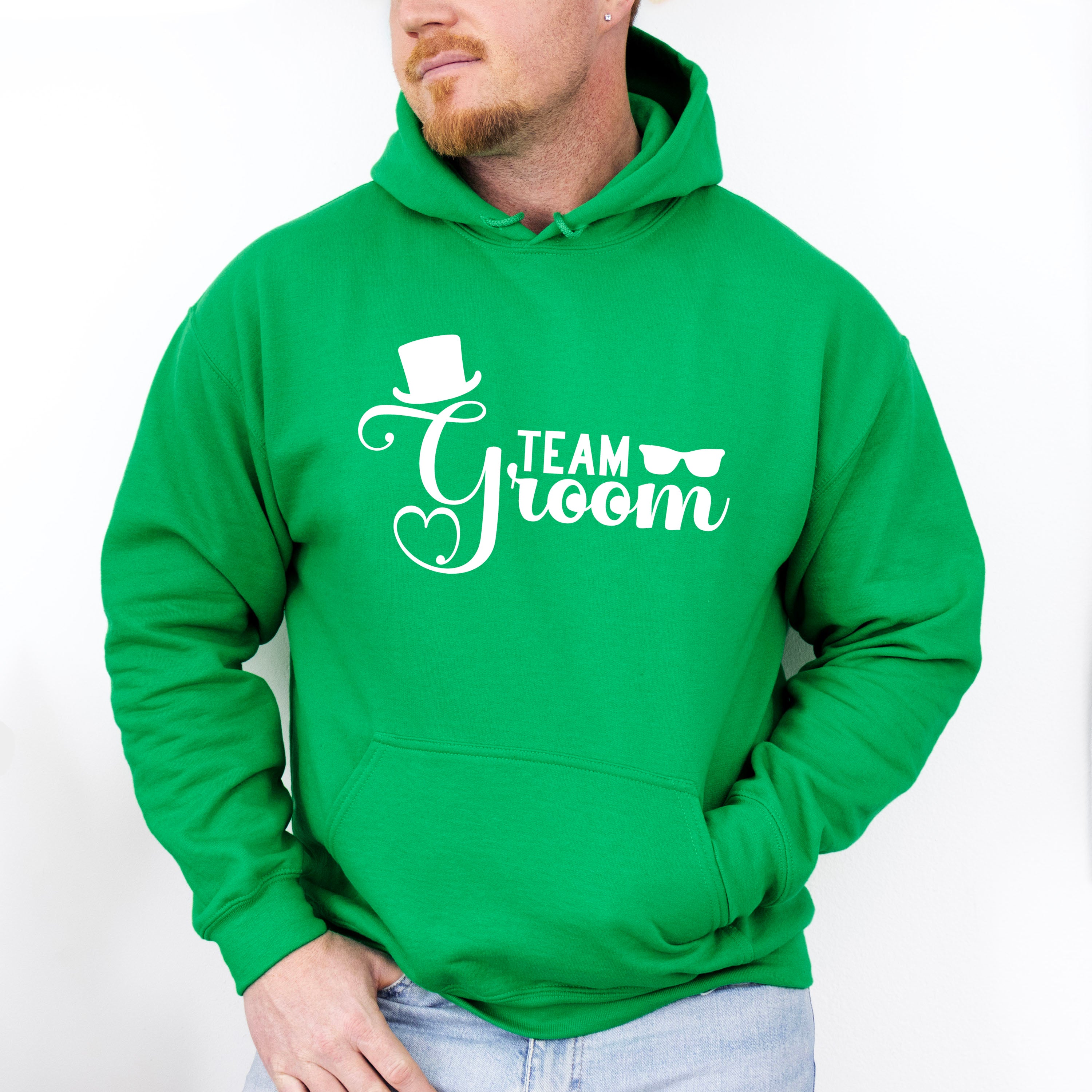 Team Groom Hat And Glasses Design - Bachelor Unisex Crewneck T-Shirt Sweatshirt Hoodie
