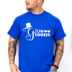 Team Groom Hat And Glasses Design - Bachelor Unisex Crewneck T-Shirt Sweatshirt Hoodie