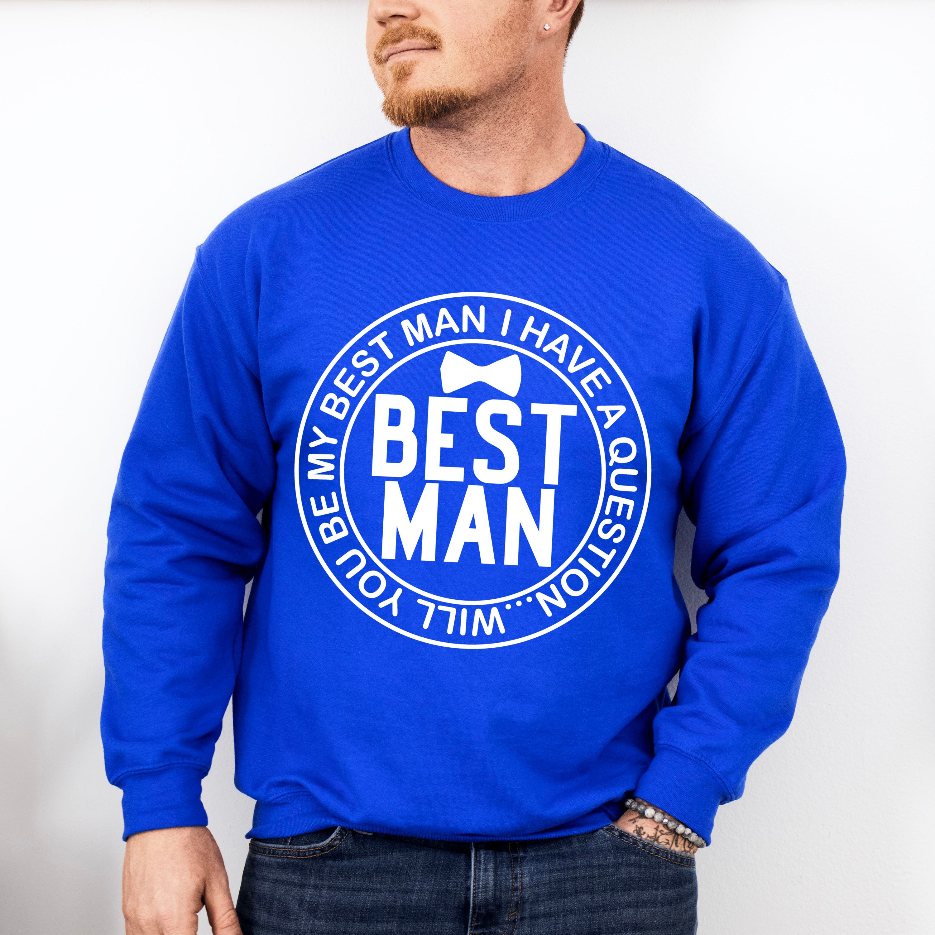Best Man Bow Tie Design - Bachelor Unisex Crewneck T-Shirt Sweatshirt Hoodie