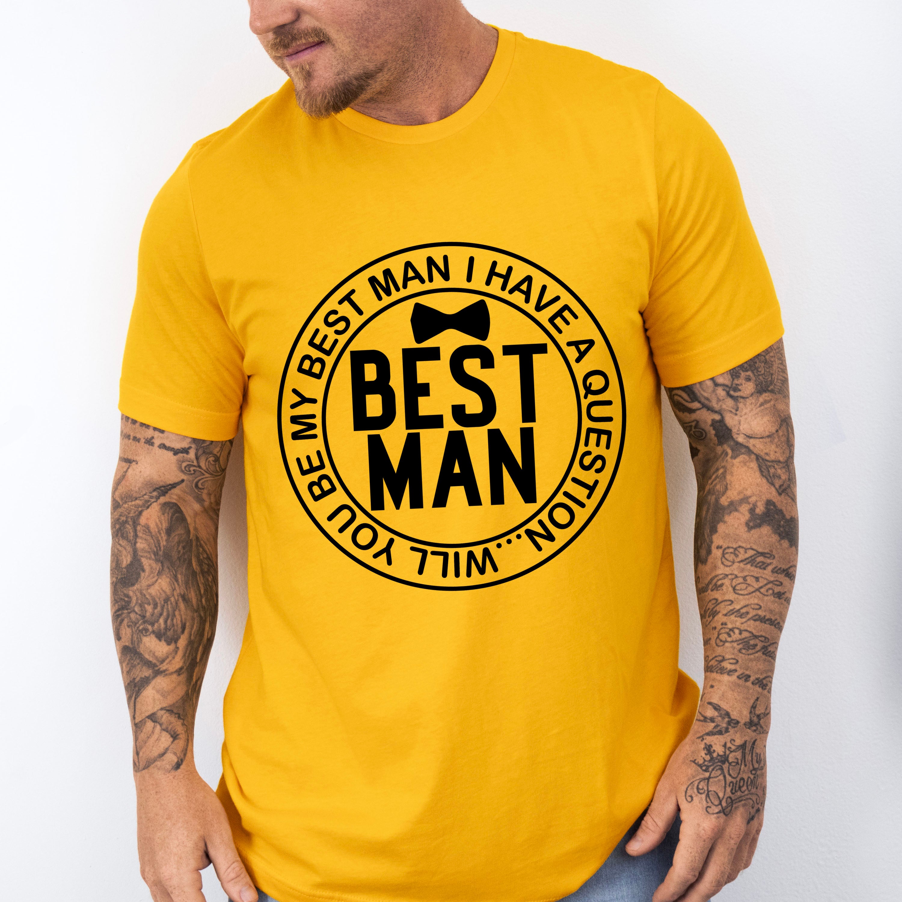 Best Man Bow Tie Design - Bachelor Unisex Crewneck T-Shirt Sweatshirt Hoodie