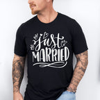 Just Married Heart Design - Honeymoon Unisex Crewneck T-Shirt Sweatshirt Hoodie