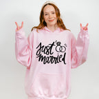 Just Married Ring Design - Honeymoon Unisex Crewneck T-Shirt Sweatshirt Hoodie