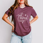 Just Married Star Design - Honeymoon Unisex Crewneck T-Shirt Sweatshirt Hoodie